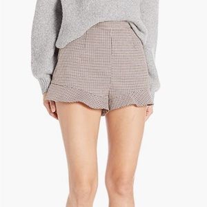 BB Dakota Plaid High Waisted Shorts